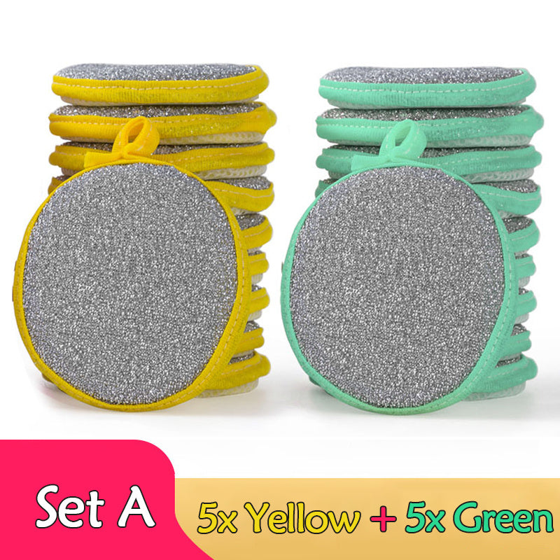 Esponjas de Doble Cara para Lavado de Platos – Pack de 5/10 Unidades 🧽