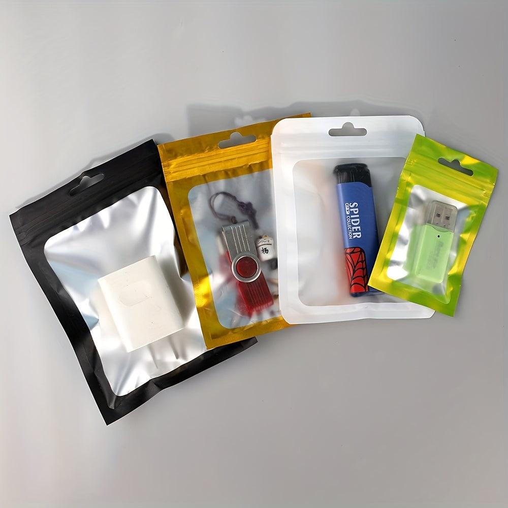 100 Bolsas Resellables con Cierre de Cremallera Holográficas – Organización y Estilo ✨