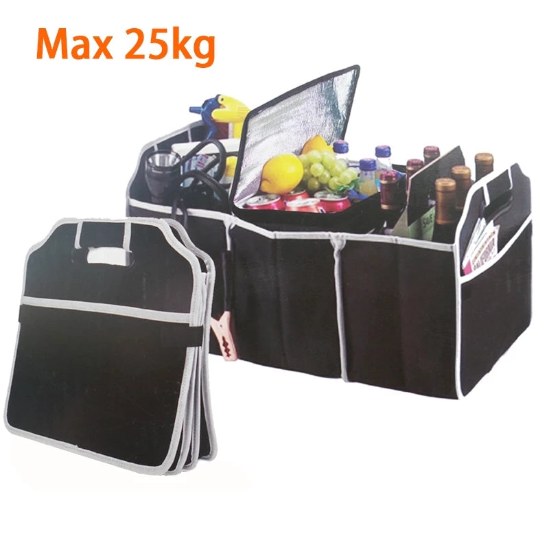 Bolsa Organizadora Plegable para Maletero de Auto – Caja de Almacenamiento Negra 🚗