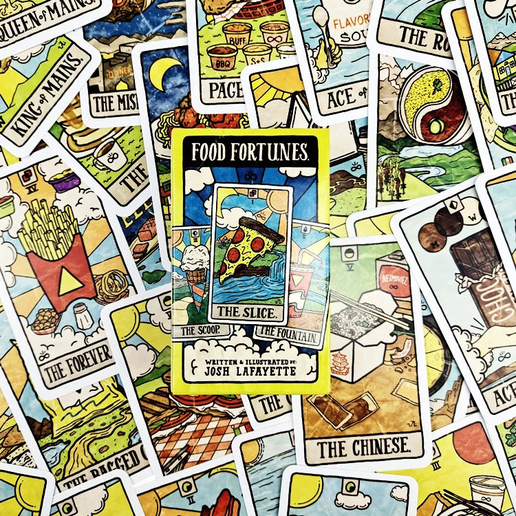 Baraja de Tarot de Comida y Bebida – 78 Cartas Ilustradas 🍰☕✨