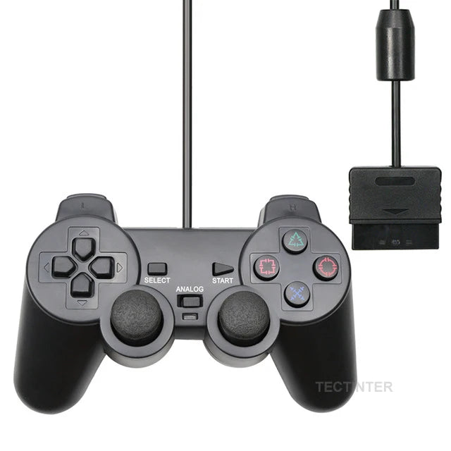 Controlador con cable para PS2 remoto de choque para consola PlayStation 2 Control para Sony PS2 Joypad Gamepad Mando para regalo de niños