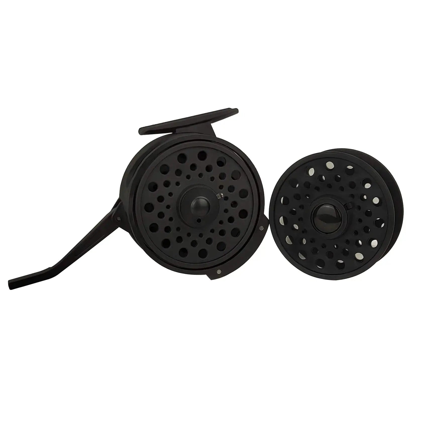 Carrete de pesca con mosca automático Aventik, carrete de pesca de ninfa súper ligero, carrete de mosca de grafito de diseño europeo con bolsa de malla de carrete extro