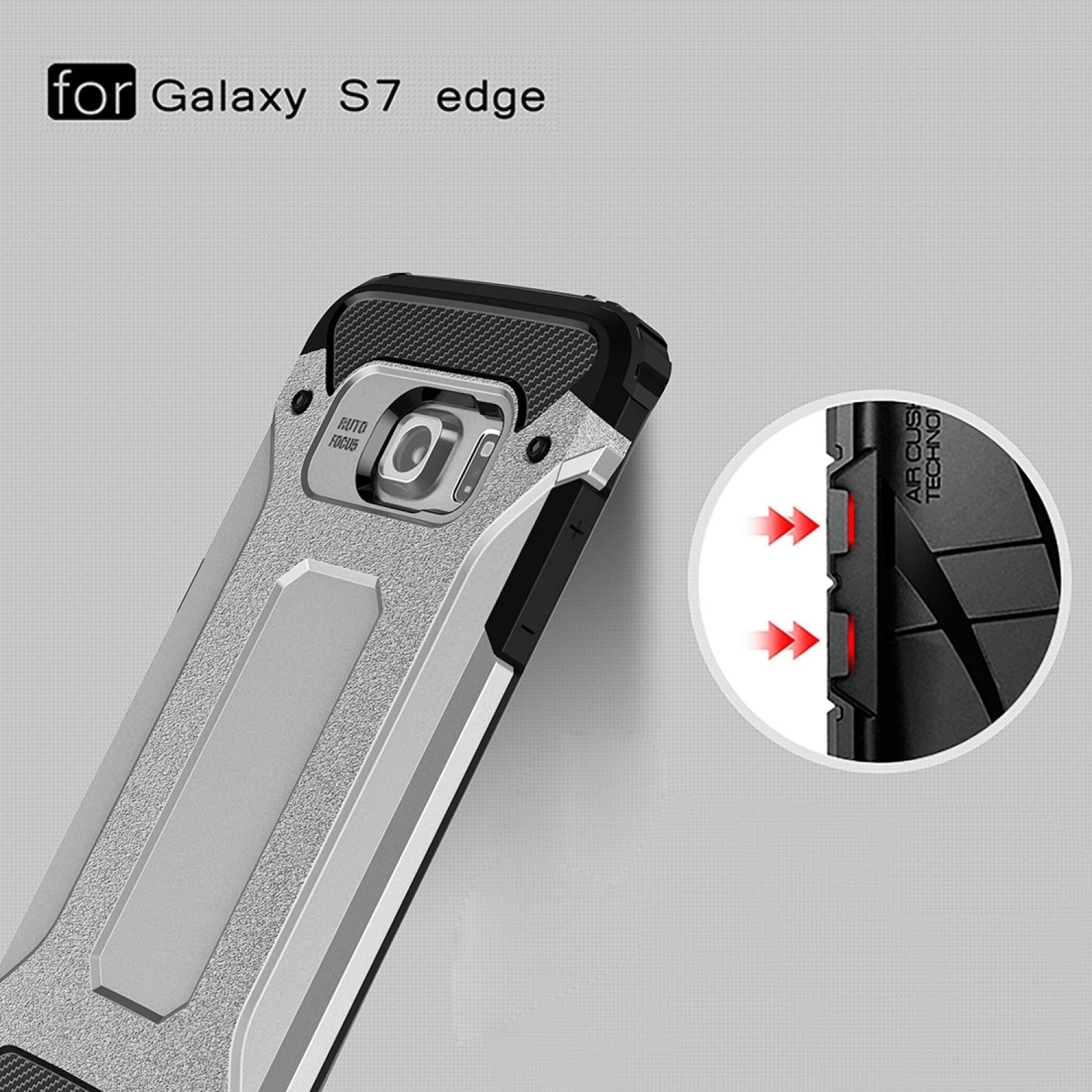 Funda de teléfono para Galaxy S7 Edge / G935 Tough Armor TPU + funda combinada para PC