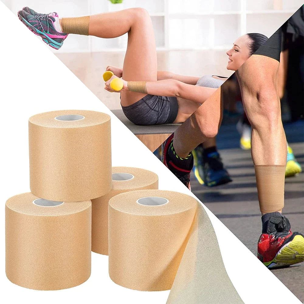 4 Rollos Cinta Atlética Preenvoltura OK TAPE – Vendaje Deportivo de Espuma 🏋️♂️