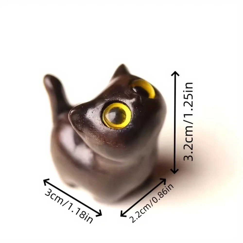 Estatuilla de gatito de madera con encanto, decoración de gato hecha a mano para el hogar, Idea de regalo perfecta, accesorios para gato