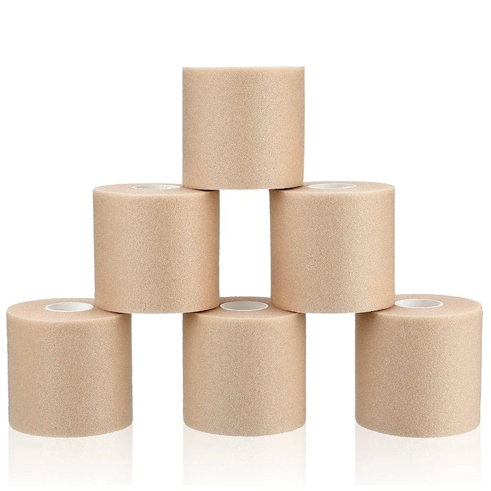 4 Rollos Cinta Atlética Preenvoltura OK TAPE – Vendaje Deportivo de Espuma 🏋️♂️