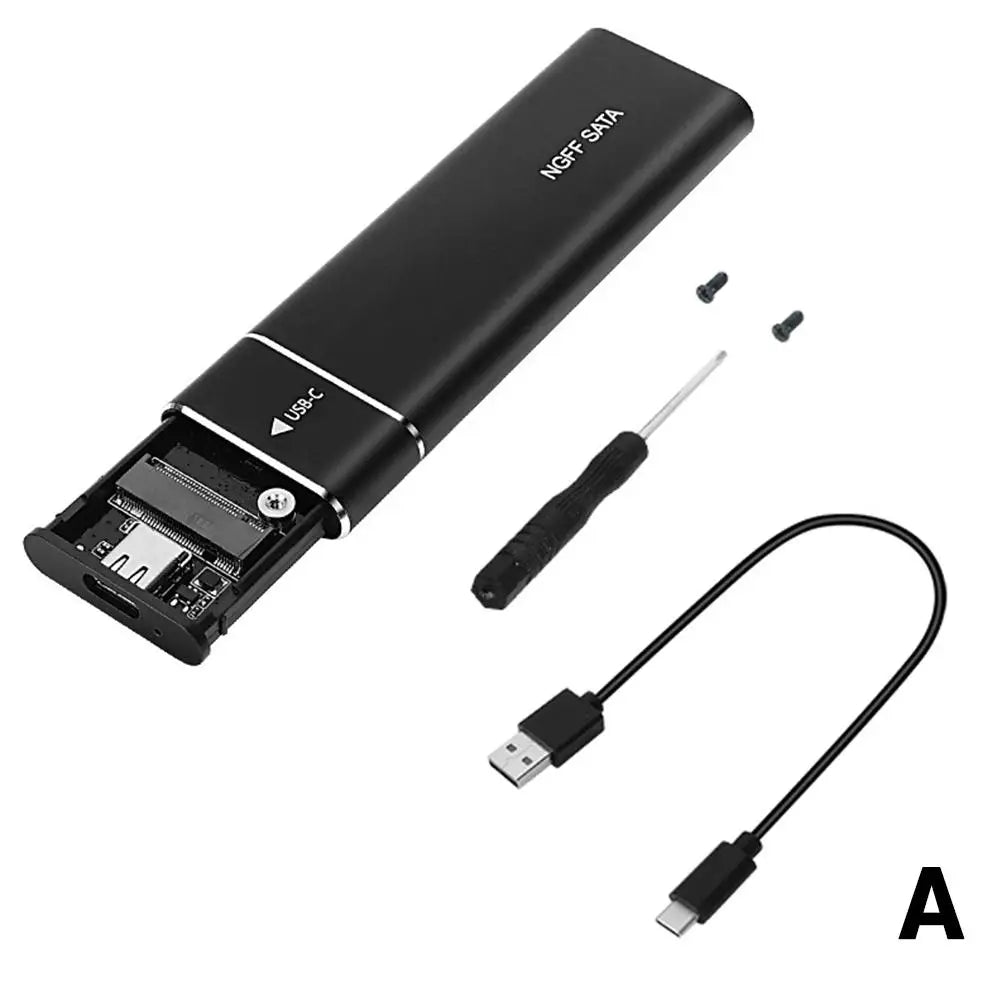 Caja SSD M2 de protocolo dual, adaptador de carcasa SSD SATA M.2 NVMe, 10Gbps, USB 3,1 tipo C, carcasa externa compatible con teclas M y B & M