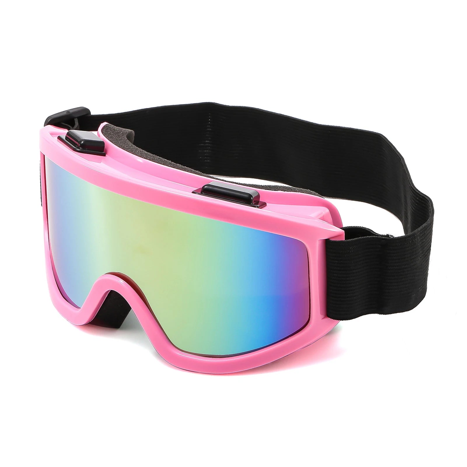 Gafas de esquí de montura grande con lentes coloridas, lentes anticolisión y antideslumbrantes, para deportes al aire libre, nieve, Snowboard, snowboard, esquí
