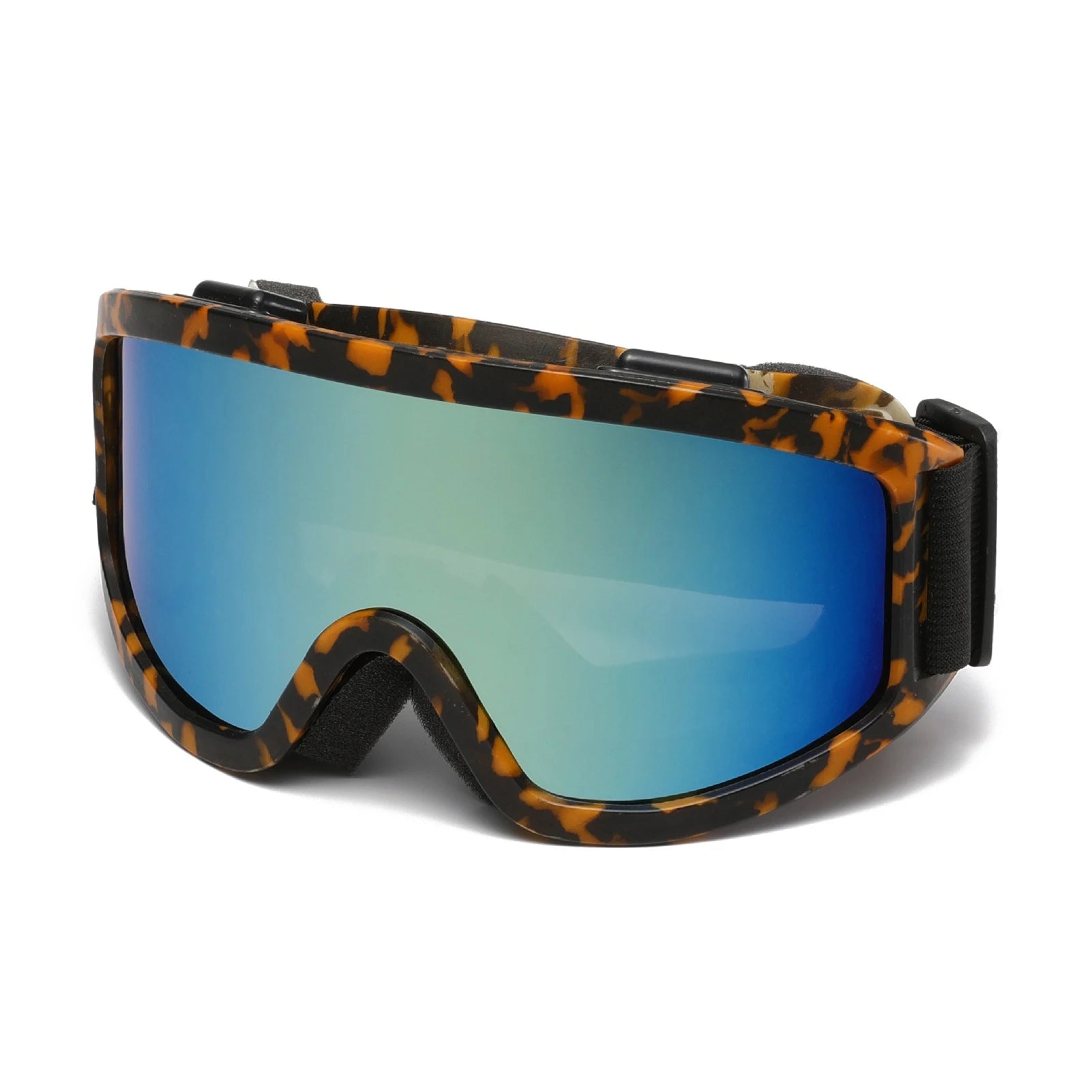 Gafas de esquí de montura grande con lentes coloridas, lentes anticolisión y antideslumbrantes, para deportes al aire libre, nieve, Snowboard, snowboard, esquí