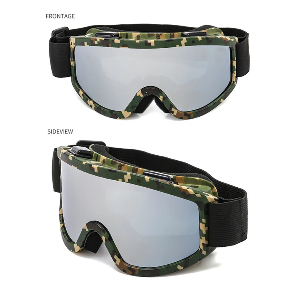 Gafas de esquí de montura grande con lentes coloridas, lentes anticolisión y antideslumbrantes, para deportes al aire libre, nieve, Snowboard, snowboard, esquí