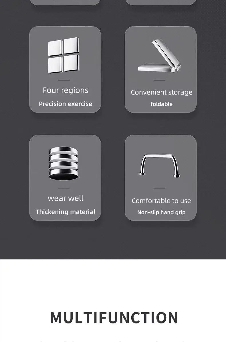 Juego de tablero de realce multifuncional portátil con asas, equipo de Fitness plegable para entrenamiento de pecho, Abdomen, brazos y espalda