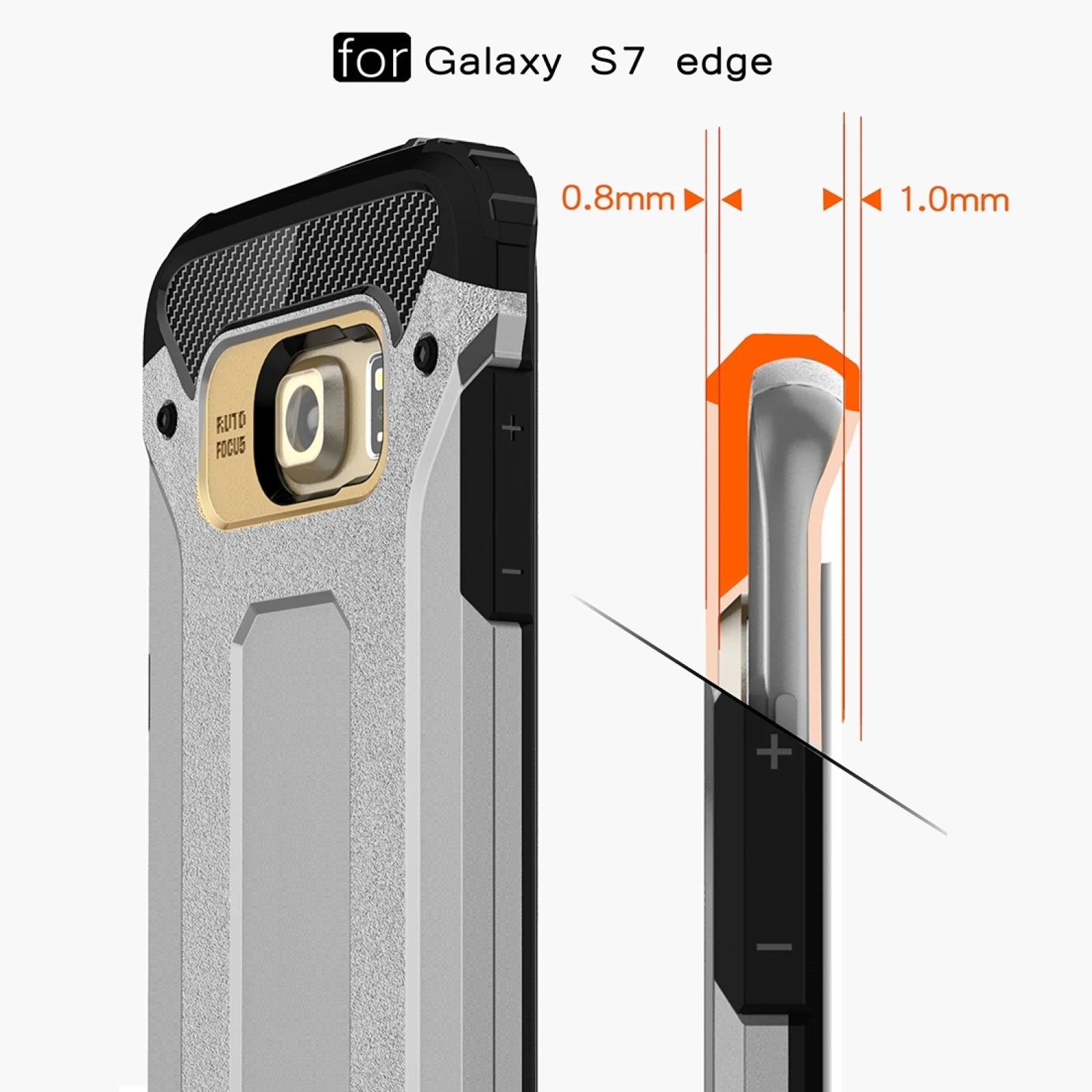 Funda de teléfono para Galaxy S7 Edge / G935 Tough Armor TPU + funda combinada para PC