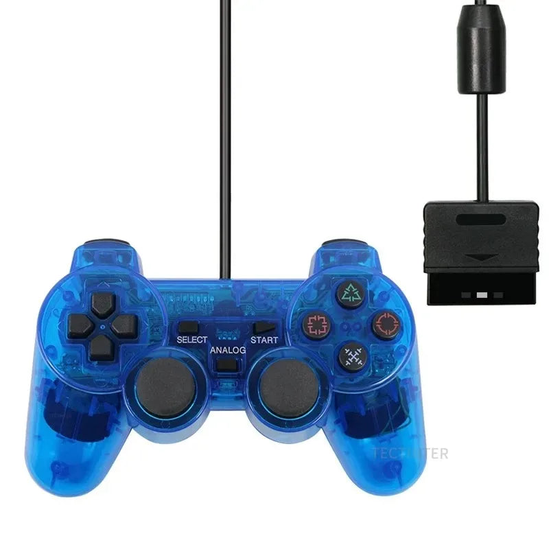 Controlador con cable para PS2 remoto de choque para consola PlayStation 2 Control para Sony PS2 Joypad Gamepad Mando para regalo de niños