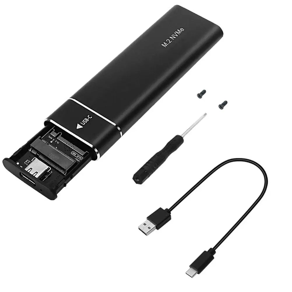 Caja SSD M2 de protocolo dual, adaptador de carcasa SSD SATA M.2 NVMe, 10Gbps, USB 3,1 tipo C, carcasa externa compatible con teclas M y B & M