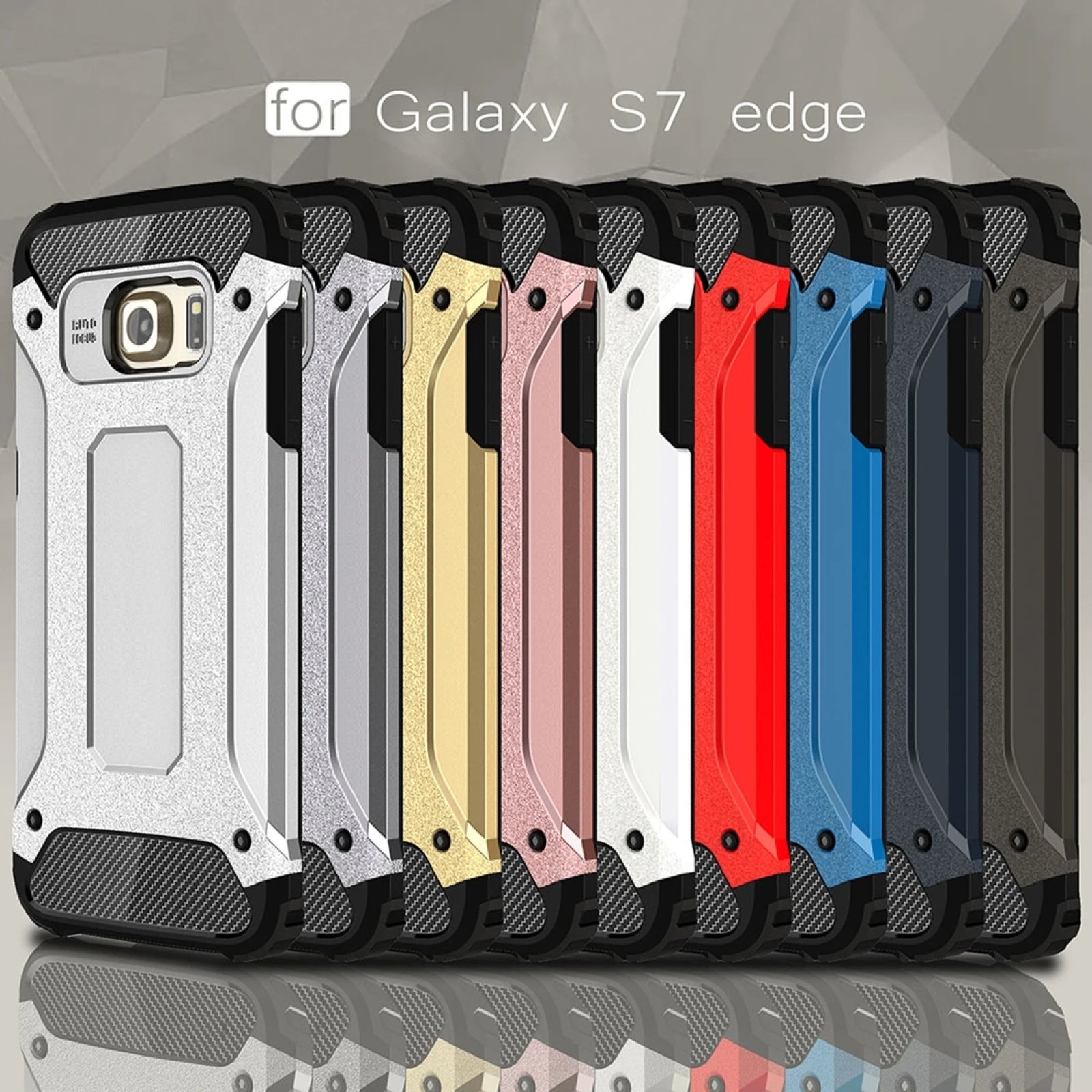 Funda de teléfono para Galaxy S7 Edge / G935 Tough Armor TPU + funda combinada para PC