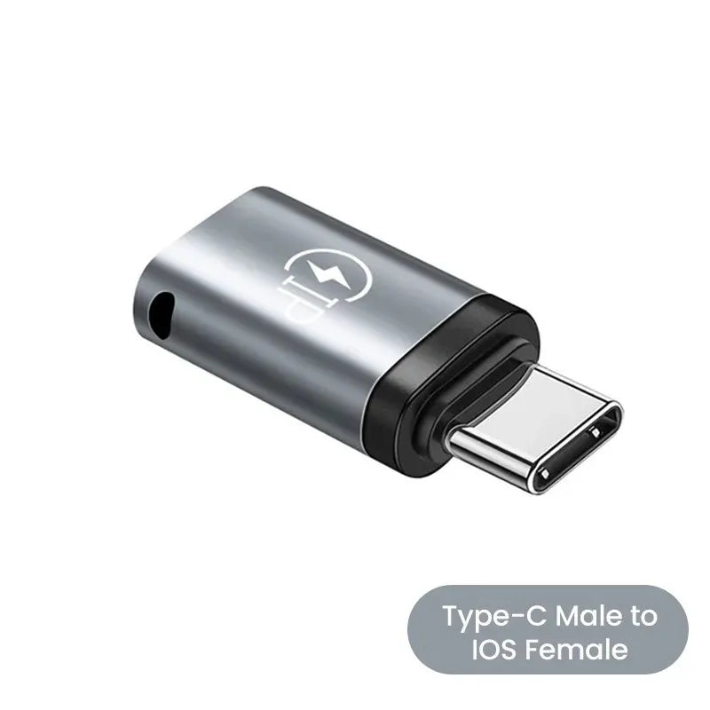 Adaptador USB C a Lightning carga rápida tipo C macho a IOS hembra convertidor transferencia de datos para Iphone15 Xiaomi adaptador USB C