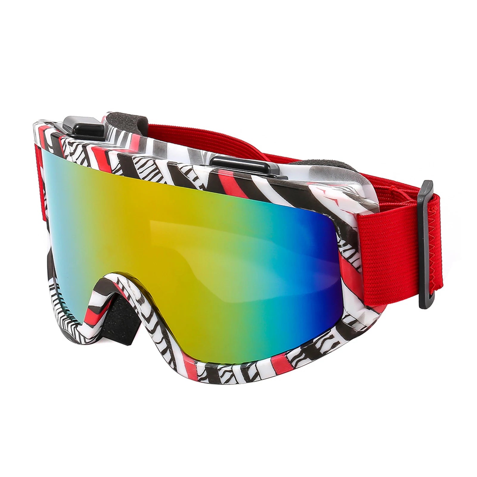 Gafas de esquí de montura grande con lentes coloridas, lentes anticolisión y antideslumbrantes, para deportes al aire libre, nieve, Snowboard, snowboard, esquí