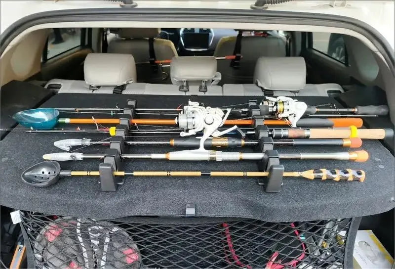 Estante de Almacenamiento para Cañas de Pescar 🎣 | Soporte Montado en la Pared