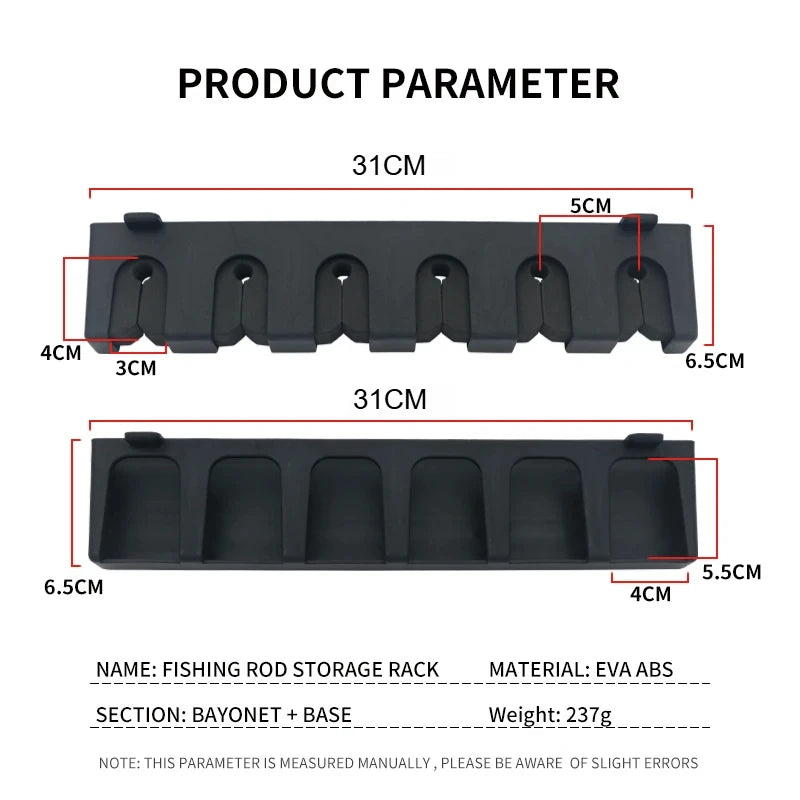 Estante de Almacenamiento para Cañas de Pescar 🎣 | Soporte Montado en la Pared