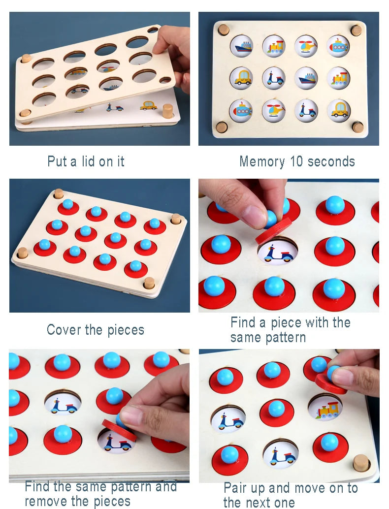 Ajedrez con memoria, juguetes educativos para niños, entrenamiento de concentración, desarrollo de lógica de pensamiento, educación Montessori