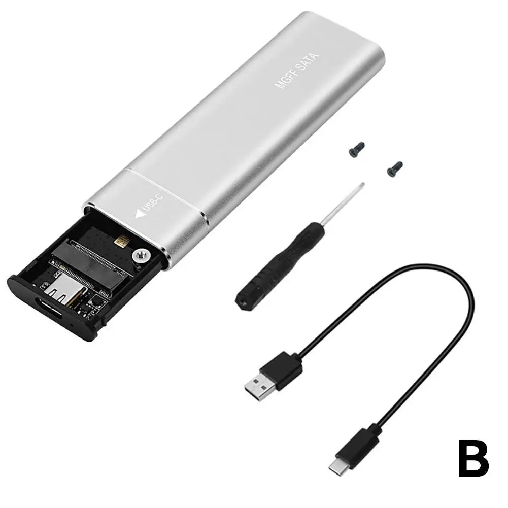 Caja SSD M2 de protocolo dual, adaptador de carcasa SSD SATA M.2 NVMe, 10Gbps, USB 3,1 tipo C, carcasa externa compatible con teclas M y B & M