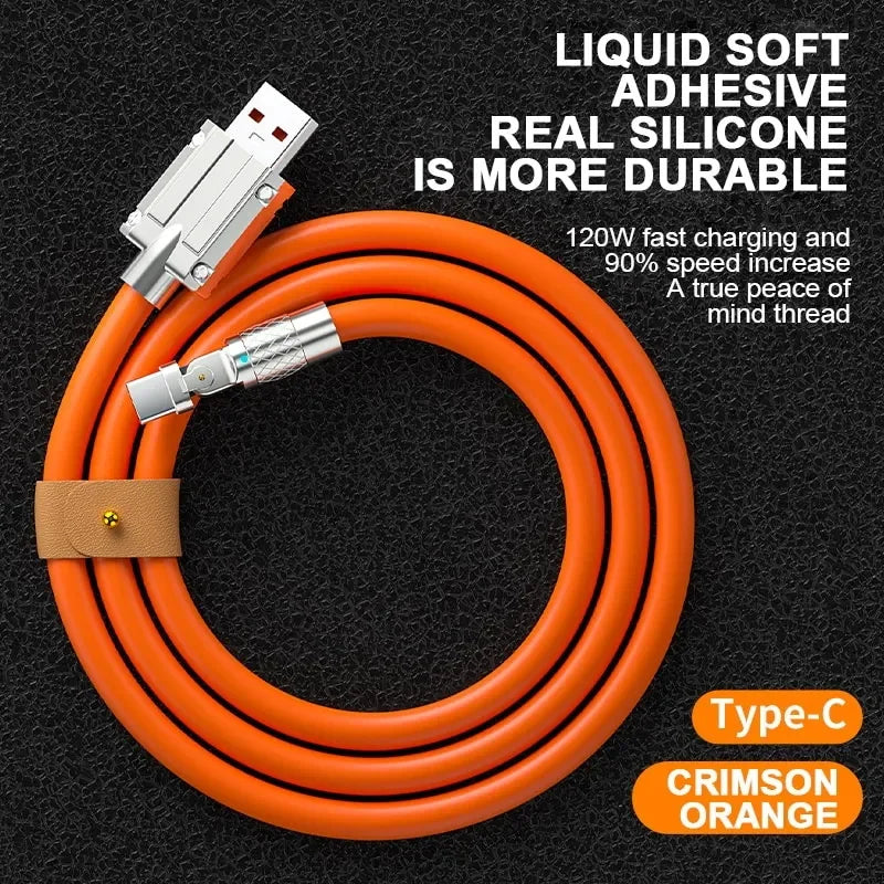 Cable USB tipo C de carga rápida para teléfono móvil, Cable de datos de 120W, 6A, para Samsung, Xiaomi 12, 13, Huawei Poco, 1m, 1,5 m, 2m