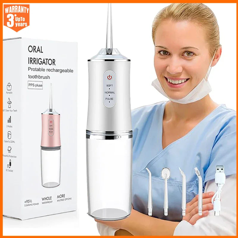 Irrigador Bucal Portátil Recargable USB – Limpieza Profesional en Casa 🦷💧
