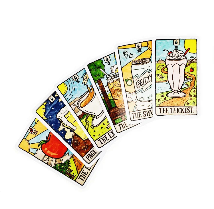 Baraja de Tarot de Comida y Bebida – 78 Cartas Ilustradas 🍰☕✨