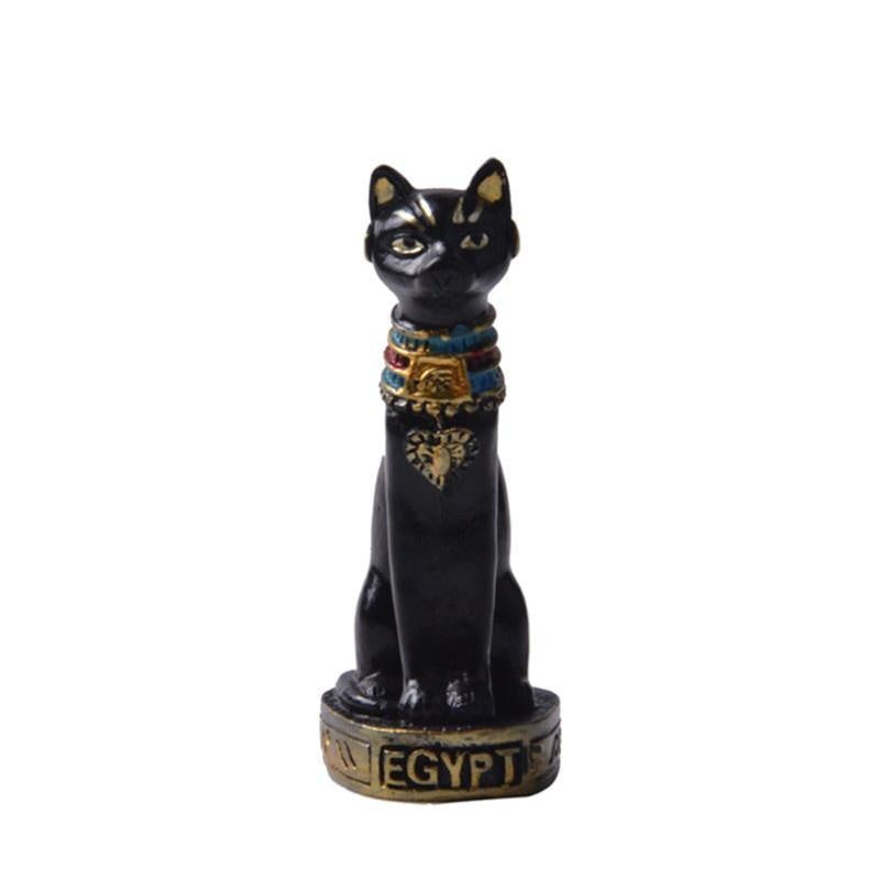 Estatua de gato ornamento estatuilla de gato egipcio decoración de estatua estatua de diosa de gato Vintage hogar jardín Mini adorno de Animal