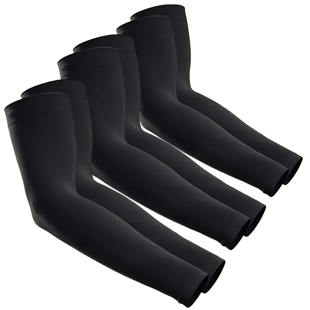 3 pares de fundas de protección solar Unisex, fundas de brazo refrescantes transpirables para actividades al aire libre, ciclismo, correr, montañismo