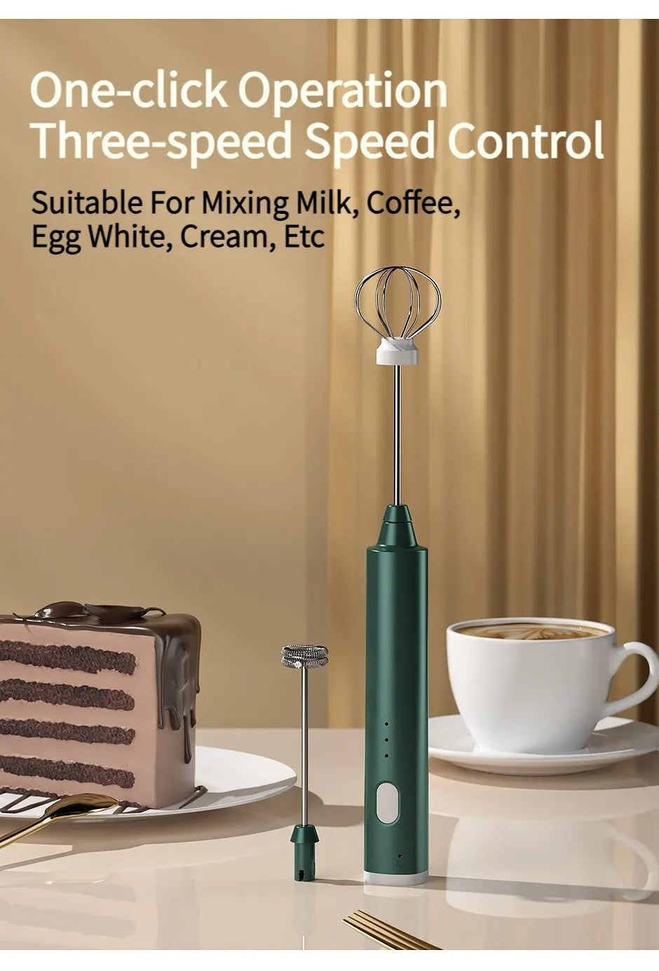Batidor de Huevos de Mano Recargable USB – 3 Velocidades 🥚☕⚡