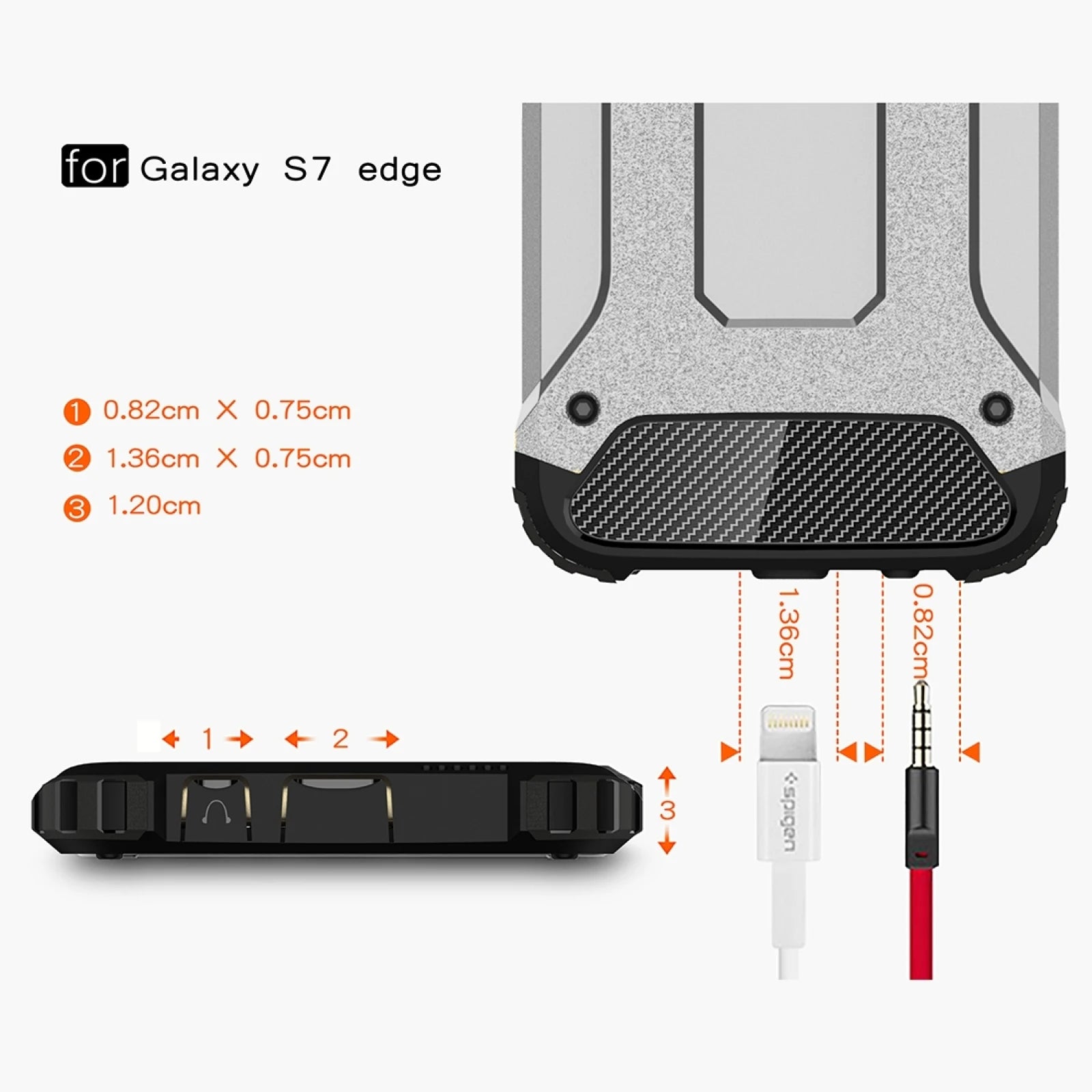 Funda de teléfono para Galaxy S7 Edge / G935 Tough Armor TPU + funda combinada para PC