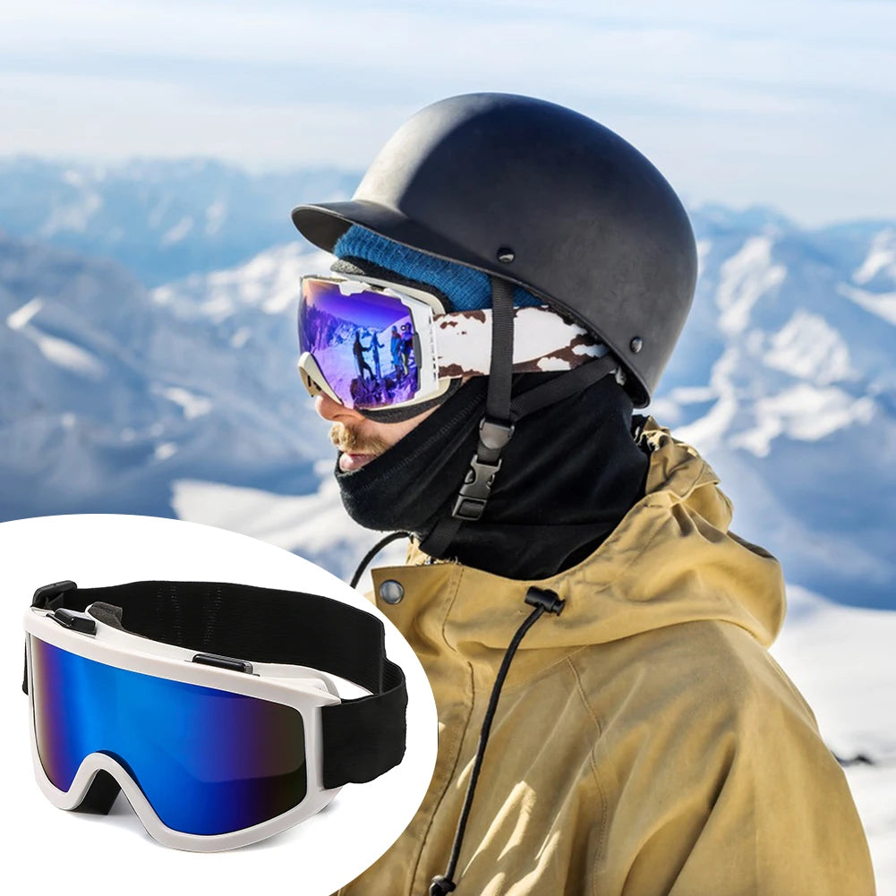 Gafas de esquí de montura grande con lentes coloridas, lentes anticolisión y antideslumbrantes, para deportes al aire libre, nieve, Snowboard, snowboard, esquí