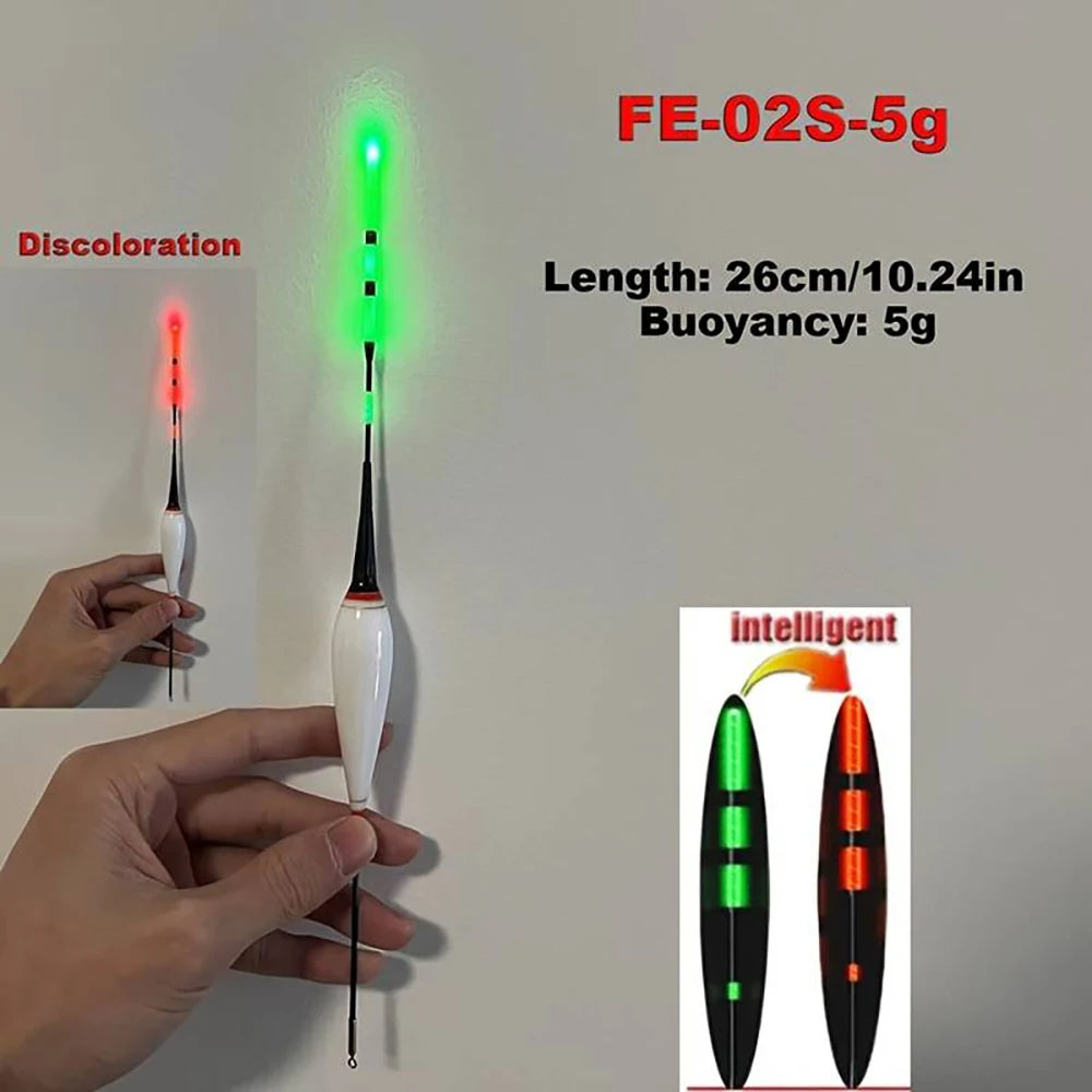 Flotador electrónico inteligente para pesca, Sensor de gravedad Led 2g 5g 7g 10g, gran flotabilidad, 2024 Pose Bobbers con batería CR425, barra luminosa