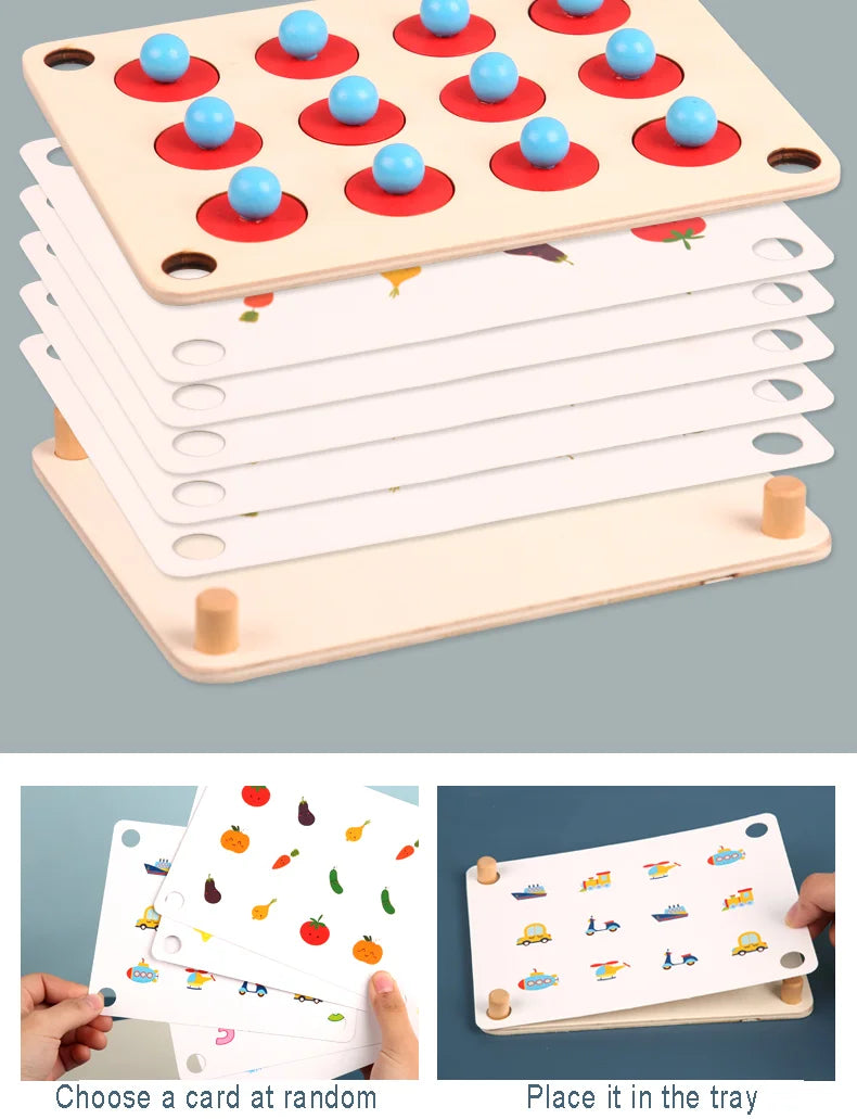 Ajedrez con memoria, juguetes educativos para niños, entrenamiento de concentración, desarrollo de lógica de pensamiento, educación Montessori