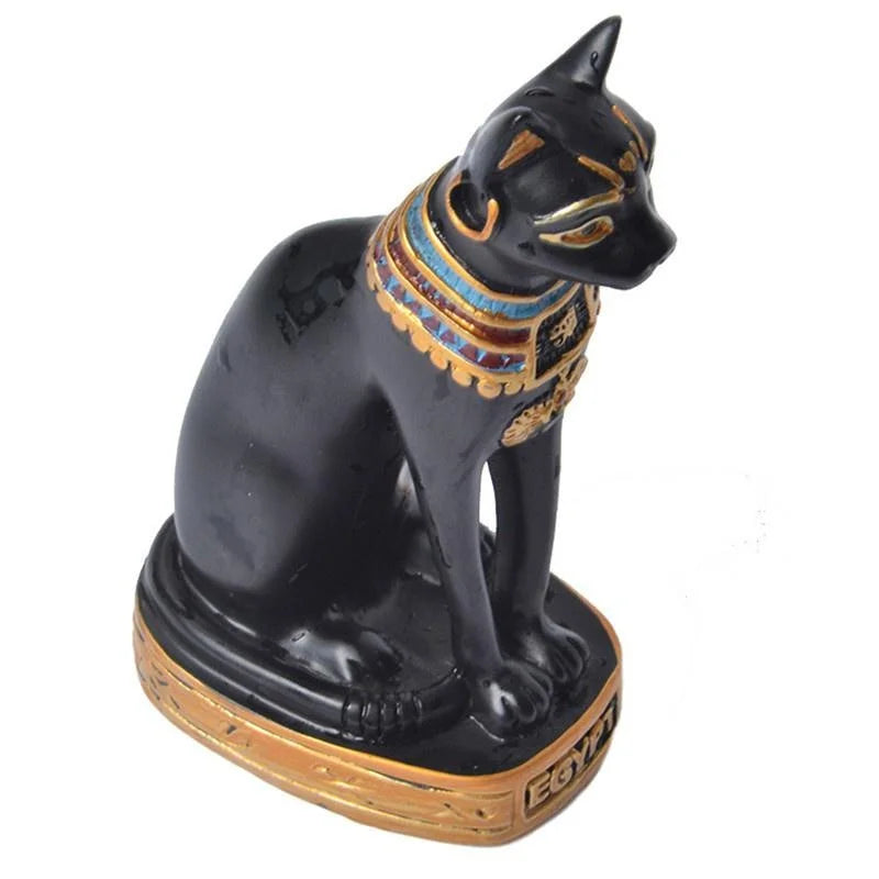 Estatua de gato ornamento estatuilla de gato egipcio decoración de estatua estatua de diosa de gato Vintage hogar jardín Mini adorno de Animal