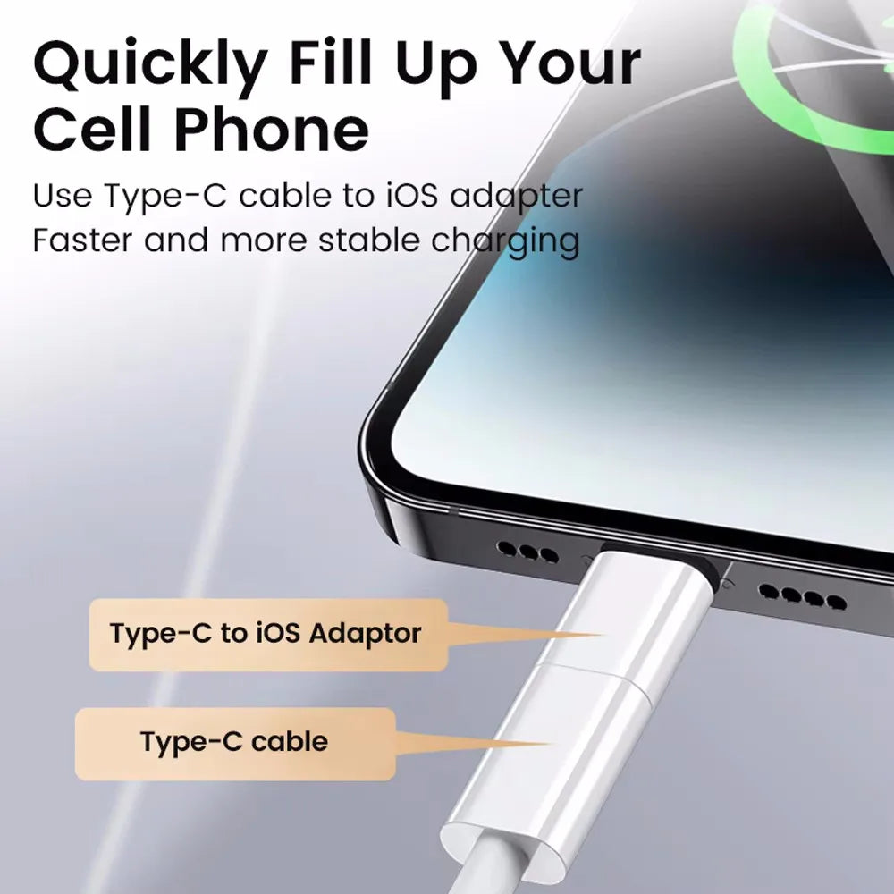 Adaptador USB C a Lightning carga rápida tipo C macho a IOS hembra convertidor transferencia de datos para Iphone15 Xiaomi adaptador USB C