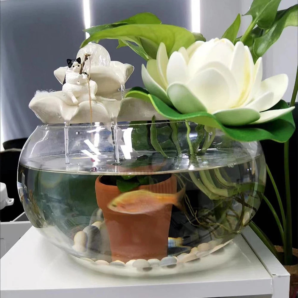 Estatuilla de pesca para gatos, escultura de gato sentado, adorno de resina, muebles decorativos para acuario, 1-5 piezas