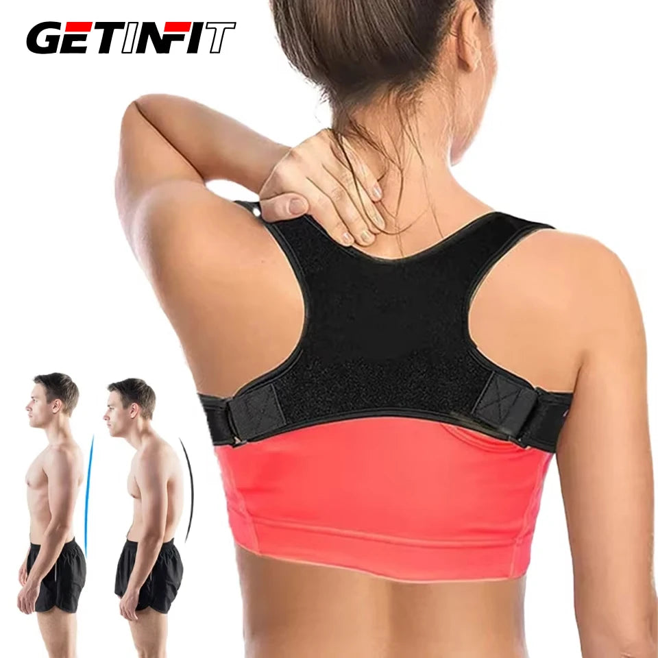 GETINFIT Corrector de Postura Ajustable – Alivio y Soporte para Espalda y Hombros 🏋️♂️🧘♀️