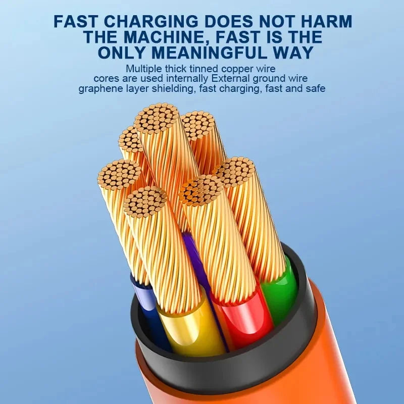 Cable USB tipo C de carga rápida para teléfono móvil, Cable de datos de 120W, 6A, para Samsung, Xiaomi 12, 13, Huawei Poco, 1m, 1,5 m, 2m