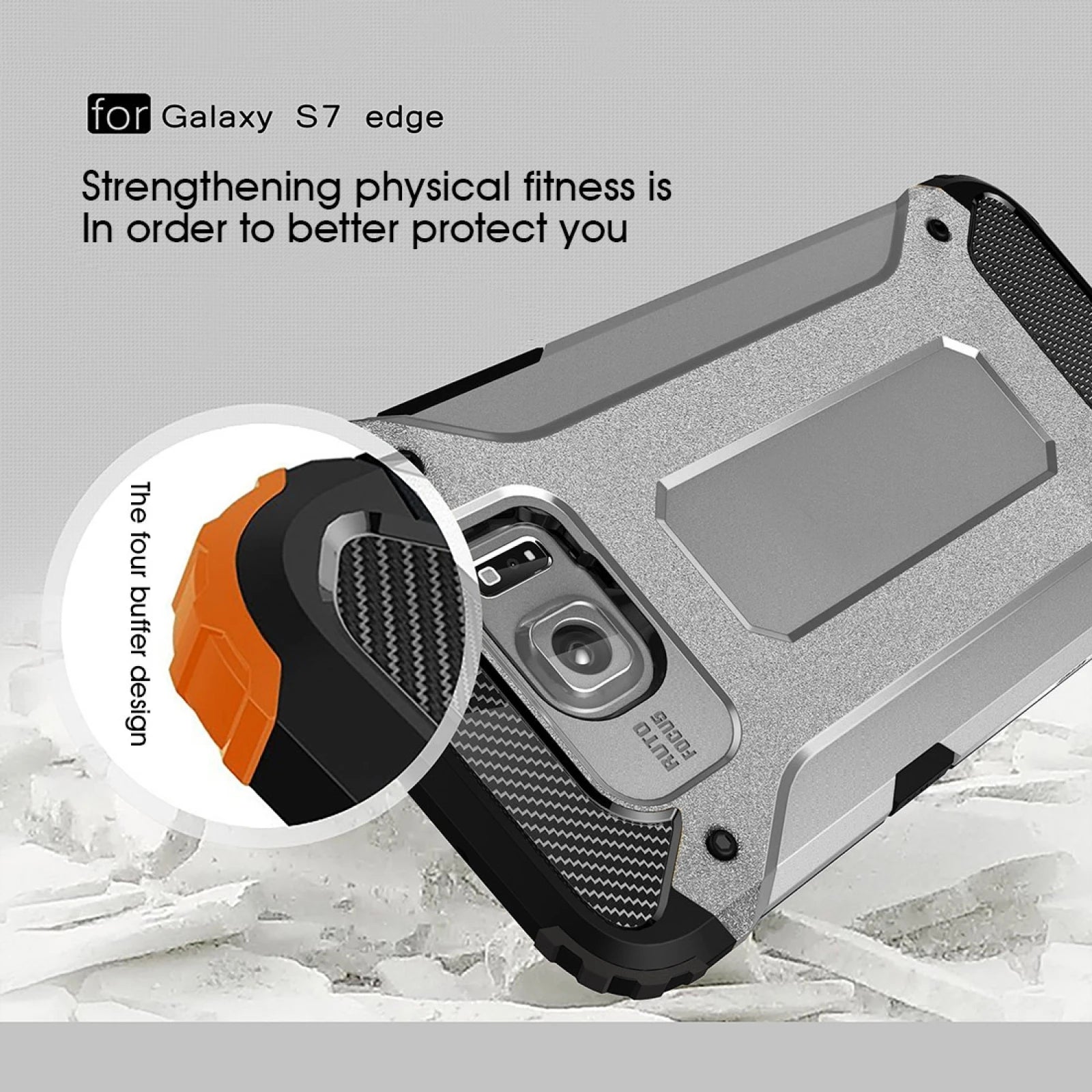 Funda de teléfono para Galaxy S7 Edge / G935 Tough Armor TPU + funda combinada para PC