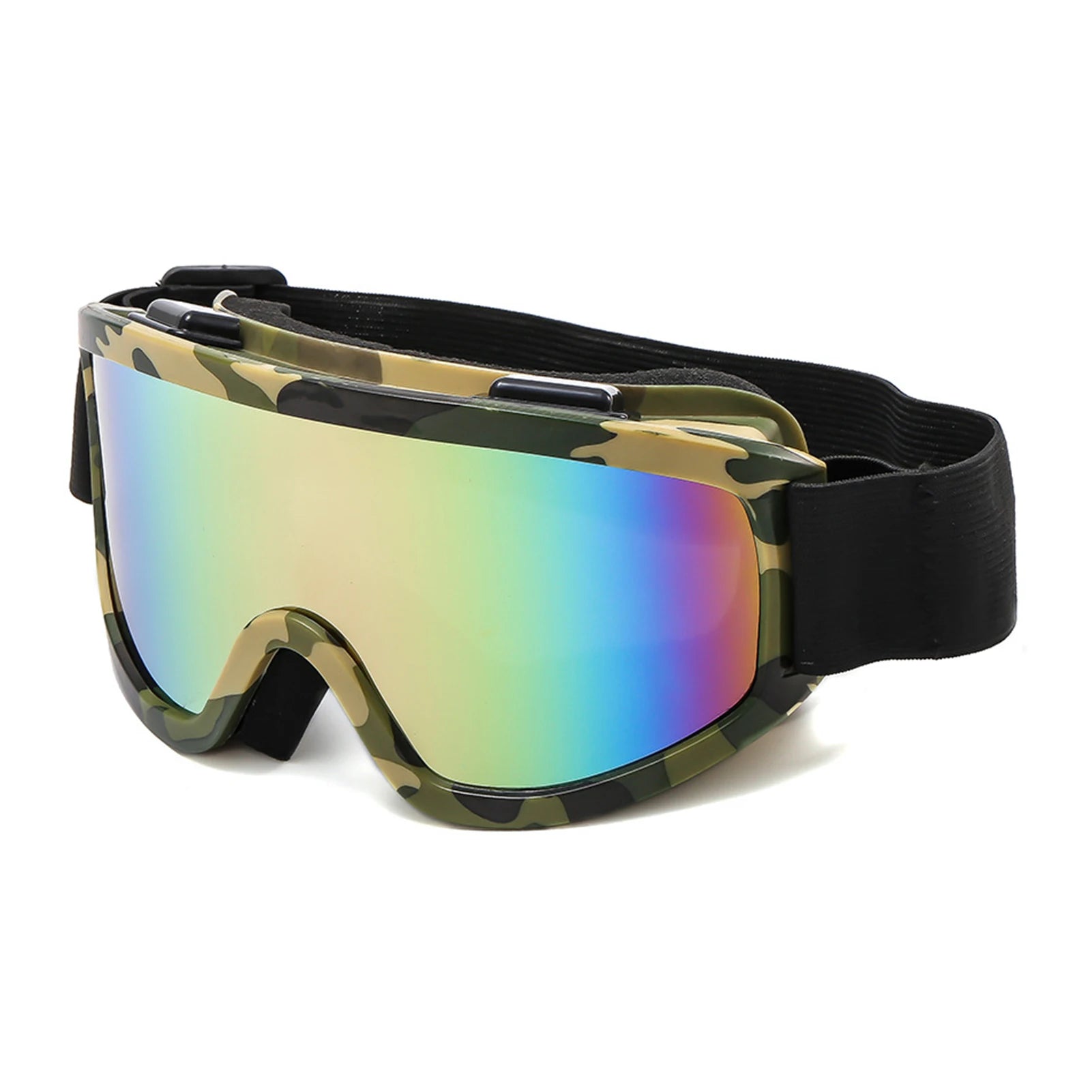Gafas de esquí de montura grande con lentes coloridas, lentes anticolisión y antideslumbrantes, para deportes al aire libre, nieve, Snowboard, snowboard, esquí