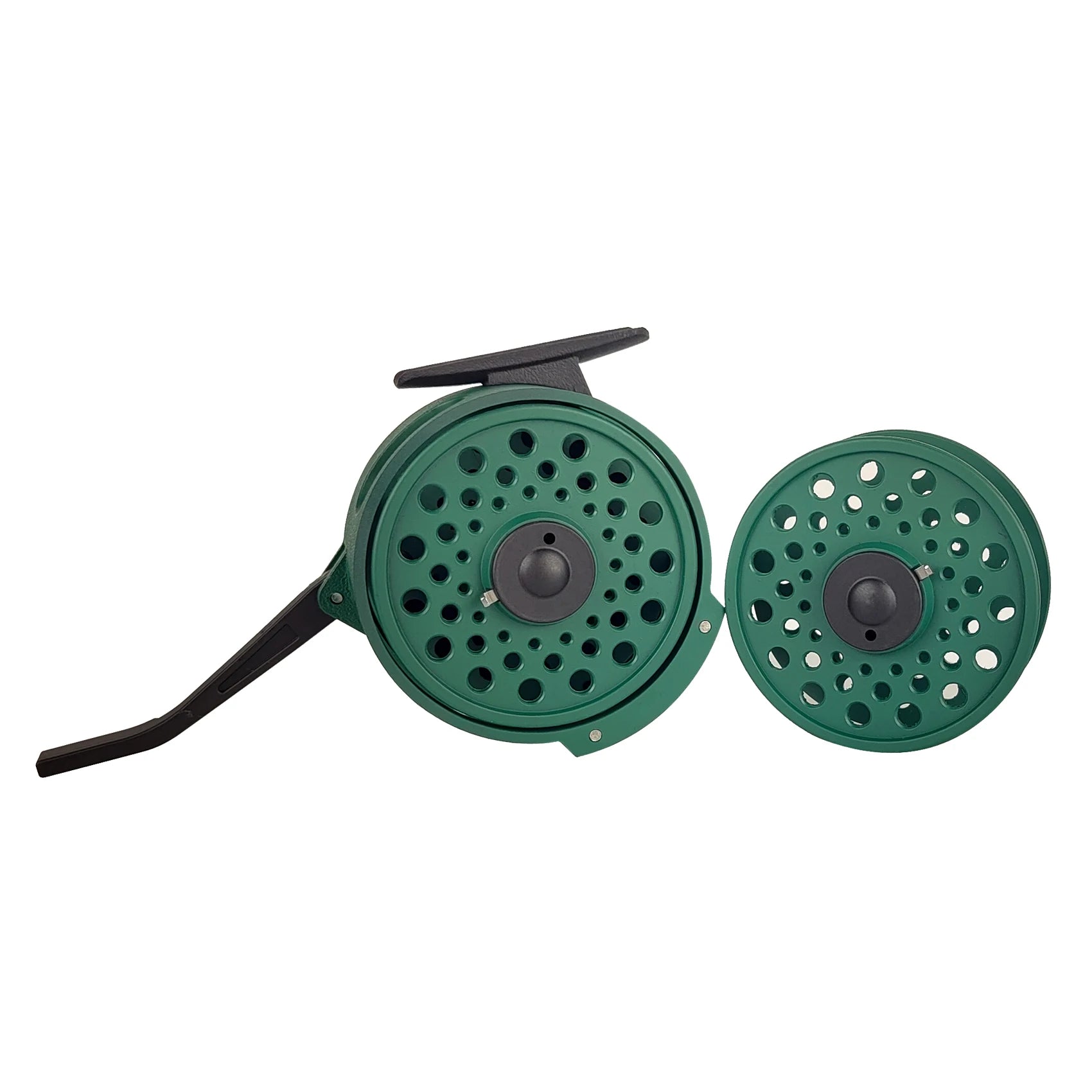 Carrete de pesca con mosca automático Aventik, carrete de pesca de ninfa súper ligero, carrete de mosca de grafito de diseño europeo con bolsa de malla de carrete extro