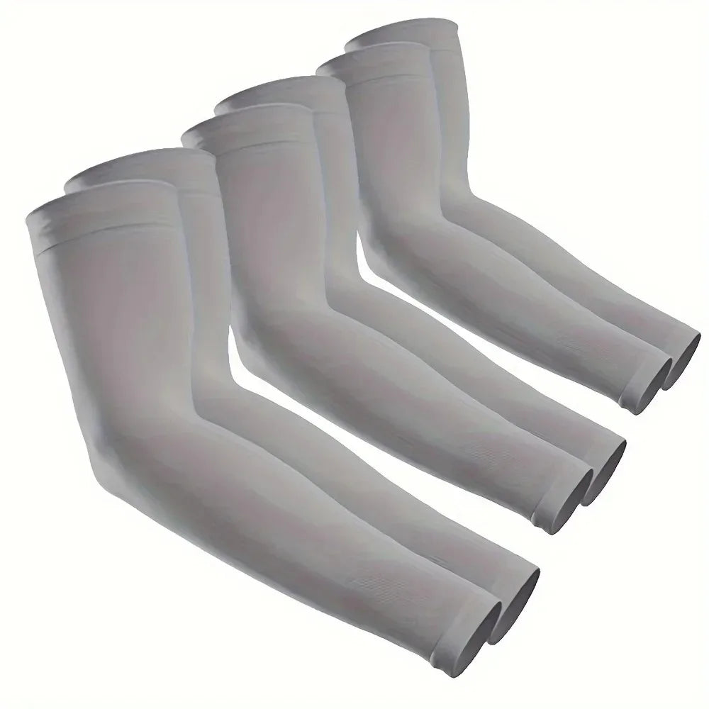 3 pares de fundas de protección solar Unisex, fundas de brazo refrescantes transpirables para actividades al aire libre, ciclismo, correr, montañismo