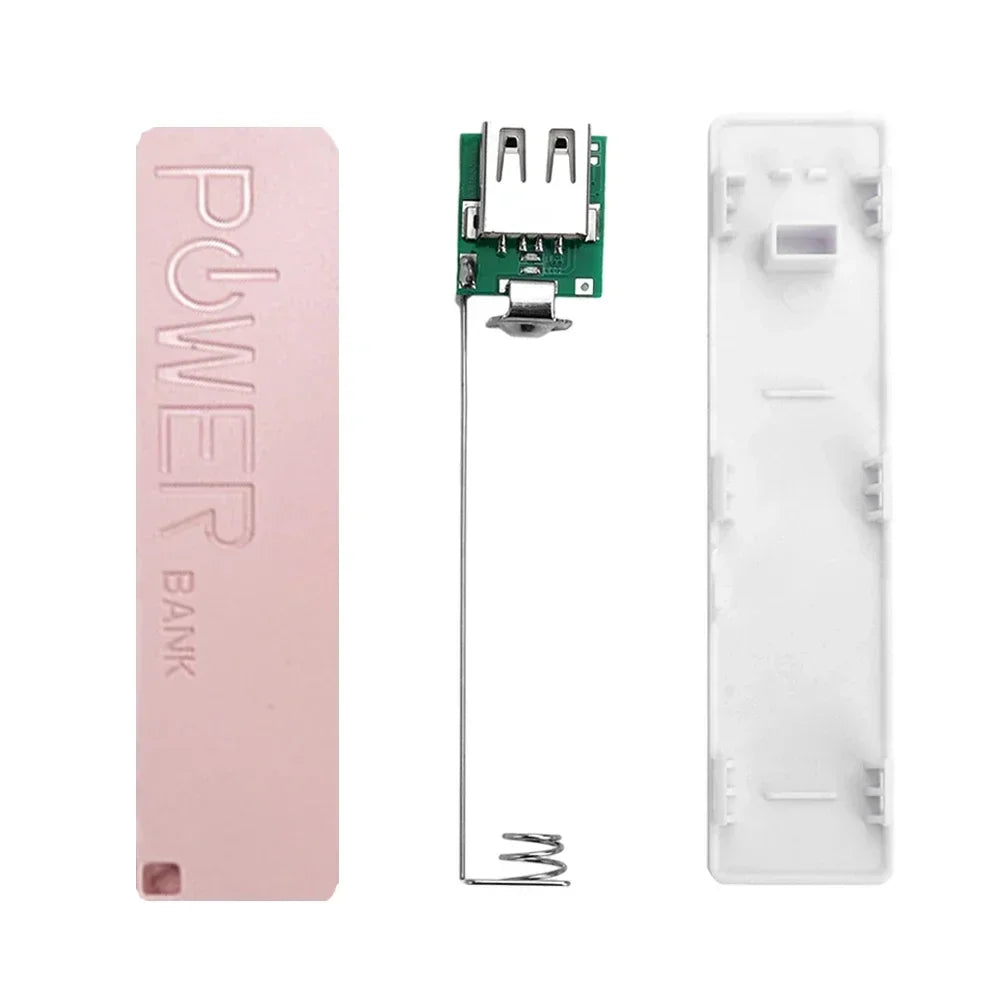 Estuche para cargador de batería portátil, caja de almacenamiento para fuente de alimentación móvil, USB, 1 sección 18650, TYPE-C DIY