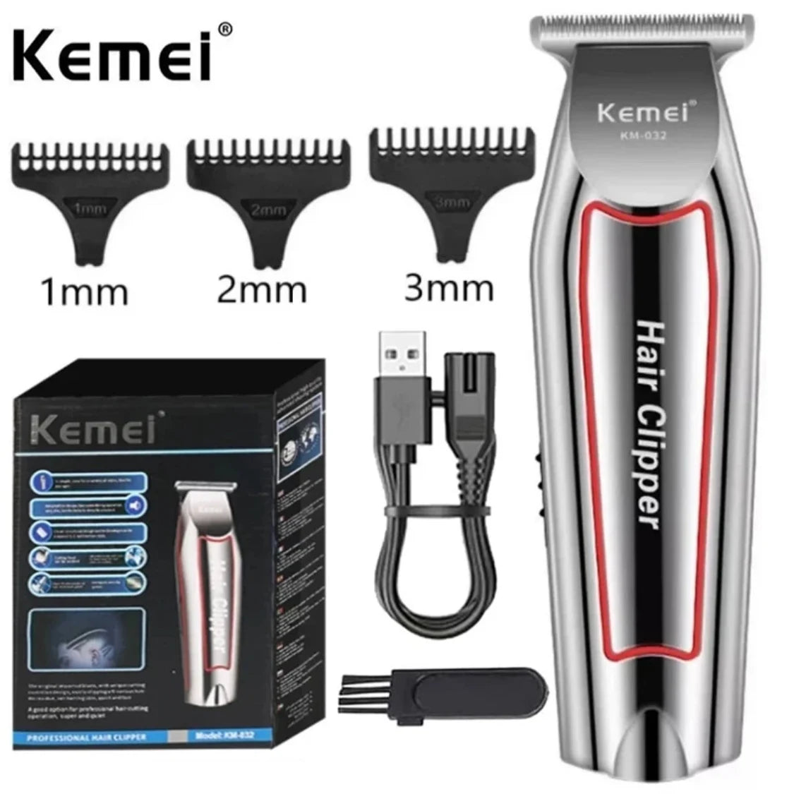 Cortadora de Pelo Profesional Kemei KM-032 💈✂️