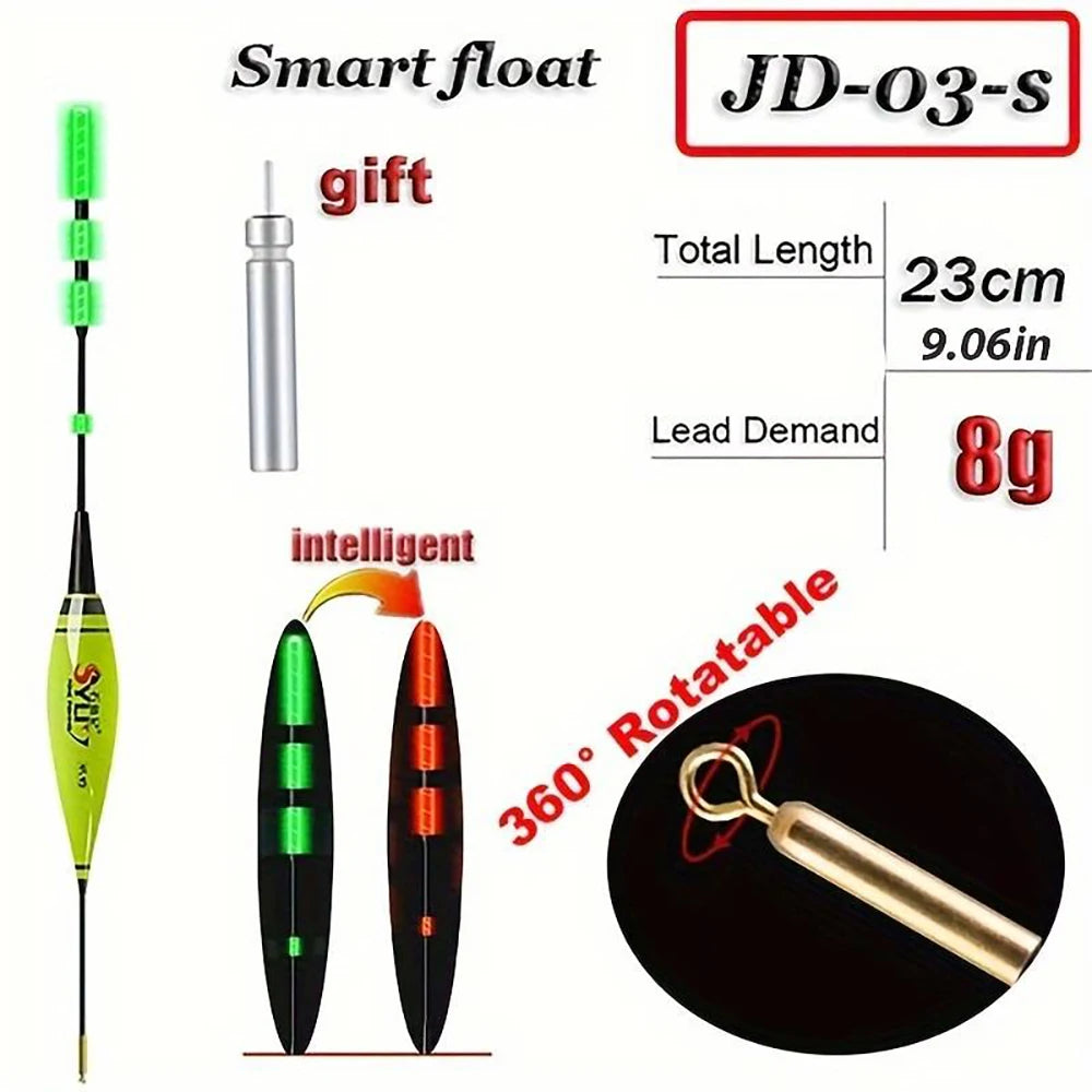 Flotador electrónico inteligente para pesca, Sensor de gravedad Led 2g 5g 7g 10g, gran flotabilidad, 2024 Pose Bobbers con batería CR425, barra luminosa