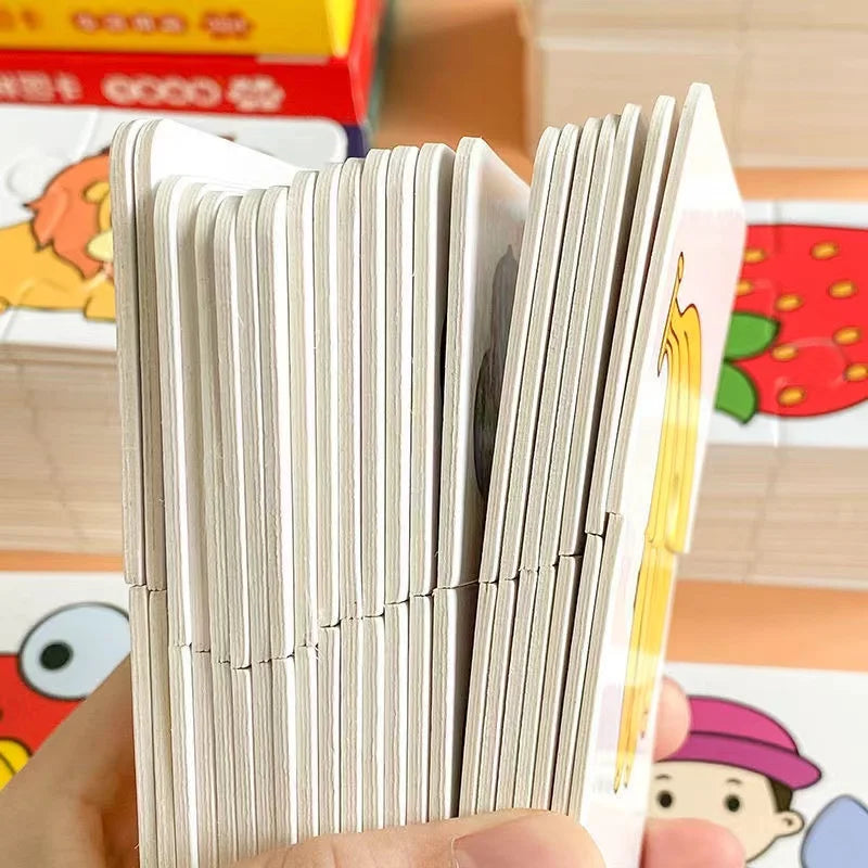 32 Uds. Tarjeta de iluminación rompecabezas a juego educación temprana patrón de dibujos animados juguetes cognitivos para niños y niñas