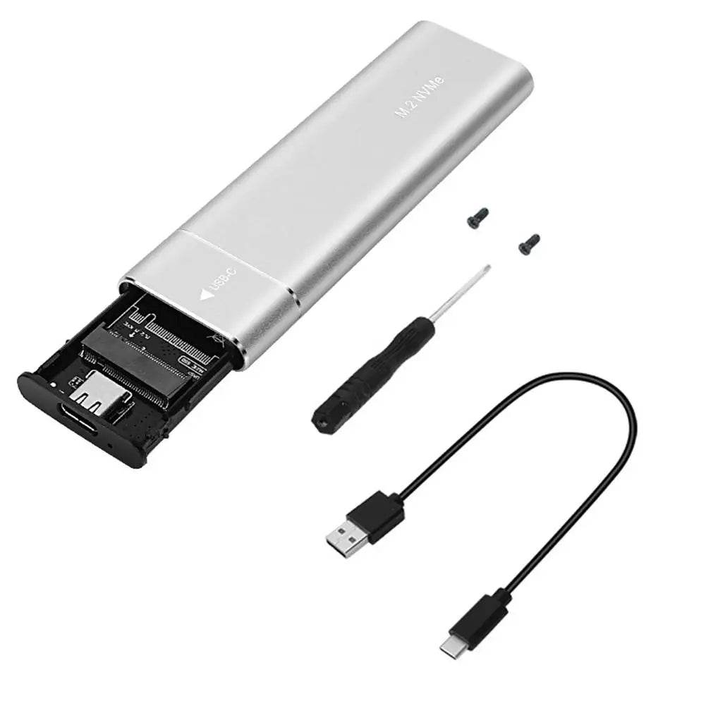 Caja SSD M2 de protocolo dual, adaptador de carcasa SSD SATA M.2 NVMe, 10Gbps, USB 3,1 tipo C, carcasa externa compatible con teclas M y B & M
