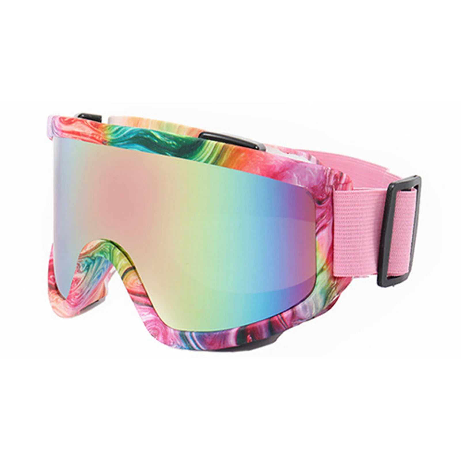 Gafas de esquí de montura grande con lentes coloridas, lentes anticolisión y antideslumbrantes, para deportes al aire libre, nieve, Snowboard, snowboard, esquí